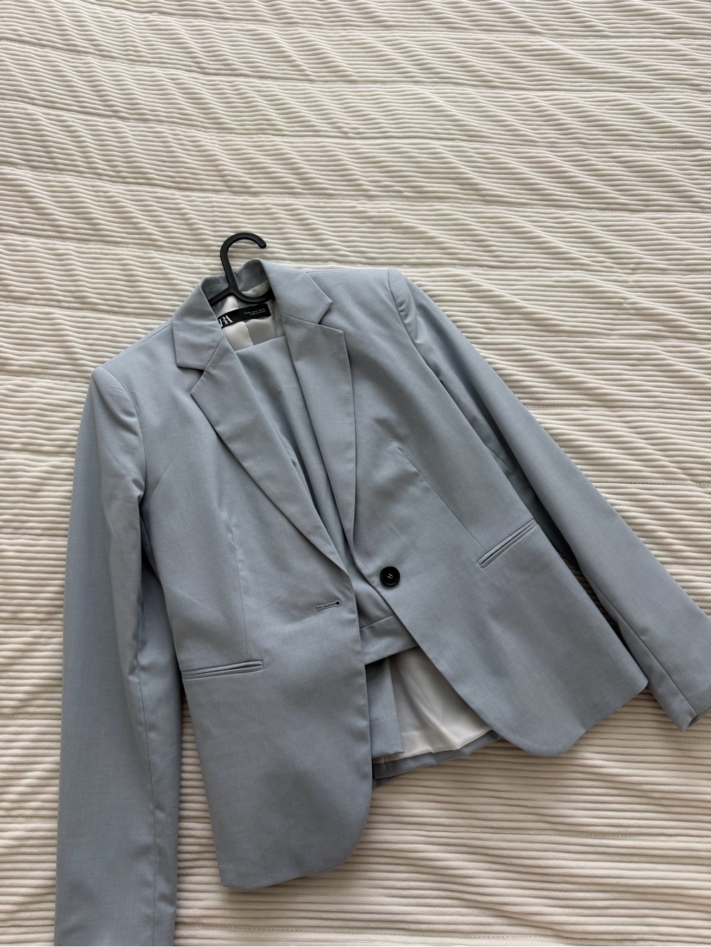 Zara Pale Blue Single-Button Men's Blazer